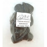 Грузило Груша плоска фарбована з вертлюгом, вага 52г