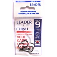 Гачки для риболовлі Лідер CHINU посилений BN, № 9 (4шт.)