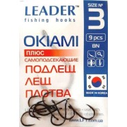 Гачки Leader OKIAMI BN, № 3 (9шт.)