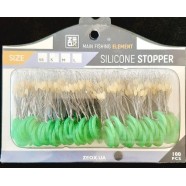 Стопор для рыбалки ZEOX Silicone YL (100*6шт), размер SS