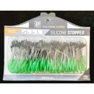 Стопор для снастей ZEOX Silicone BK (100*6шт), размер SS
