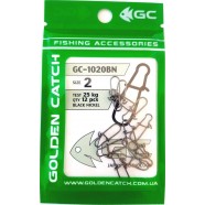 Застібка для снастей Golden Catch американка 1020BN (10-12 шт), розмір № 2