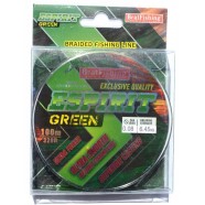 Шнур BratFishing ESPIRIT GREEN, зелений, плетіння 8 ниток, 100м., діаметр 0,08мм
