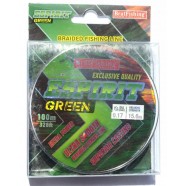 Шнур BratFishing ESPIRIT GREEN, зелений, плетіння 8 ниток, 100м., діаметр 0,17мм