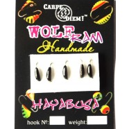 Мормишка Carpe Diem, вольфрамова, Ризький банан кр.№18 5шт Black 2mm 0,3 g 025-020-1