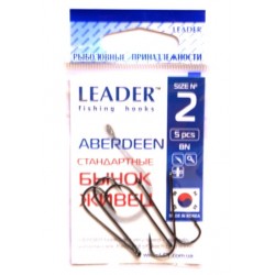 Гачки Leader ABERDEEN BN, №2, (6шт-5шт)