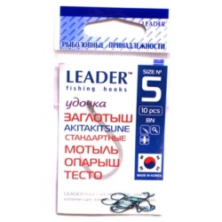 Гачки для риболовлі Leader AKITAKITSUNE TIN, розмір № 5