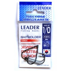 Гачки Лідер BAITHOLDER BN, № 1/0 (4шт.)