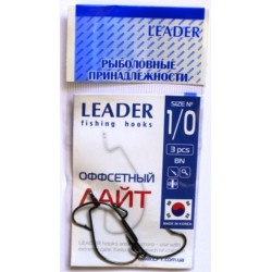 Гачки Лідер Офсетні лайт BN, № 1/0 (3шт.)