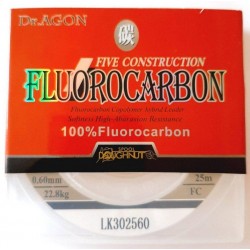 Флюорокарбон Dr.AGON FIVE CONSTRUCTION, 25м, діаметр 0,60мм