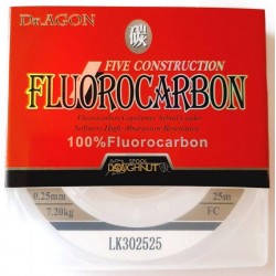 Флюорокарбон Dr.AGON FIVE CONSTRUCTION, 25м, діаметр 0,25мм
