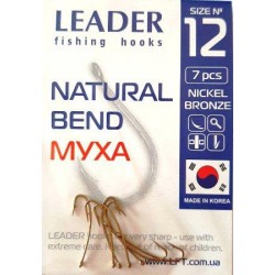 Гачки Leader Natural Bend BN, № 12 (7шт.)