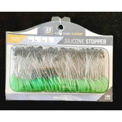 Стопор для снастей ZEOX Silicone BK (100*6шт), размер M