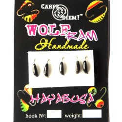 Мормышка Carpe Diem, вольфрамовая, Рижский банан кр.№18 5шт Black 2mm 0,3g 025-020-1