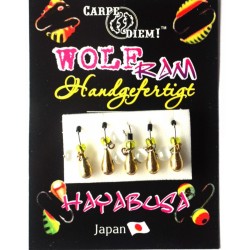Мормишка вольфрамова Carpe Diem Крапля з вушком кр. № 16 5шт Gold CAT eye 3mm 0,4 g 016-030-1