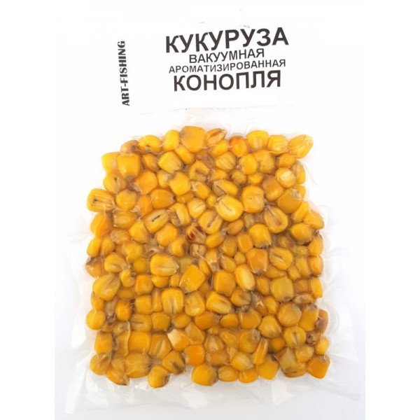 Наживка Кукурудза Art Fishing у вакуумній упаковці, 100гр, конопля Наживка Кукурудза Art Fishing у вакуумній упаковці, 100гр, конопля