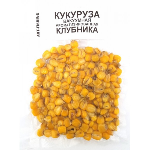 Наживка Кукуруза Art Fishing в вакуумной упаковке, 100гр, клубника Наживка Кукуруза Art Fishing в вакуумной упаковке, 100гр, клубника