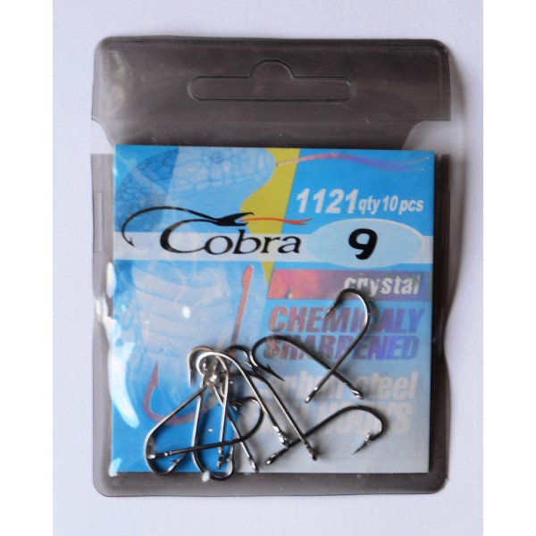 Гачки Кобра crystal, 10шт, розмір № 9 Гачки Кобра crystal, 10шт, розмір № 9