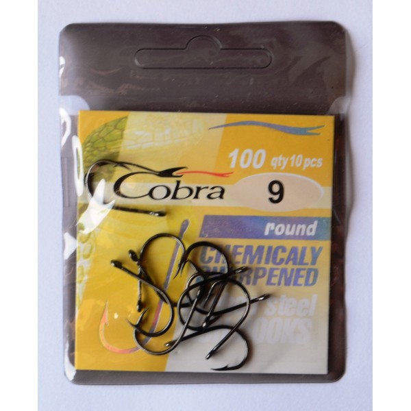 Рыболовные крючки Cobra round, 10шт, размер № 9 Рыболовные крючки Cobra round, 10шт, размер № 9