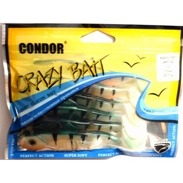 Твистер Condor Crazy bait FSB07, 105мм, 6шт, цвет № 142 Твистер Condor Crazy bait FSB07, 105мм, 6шт, цвет № 142