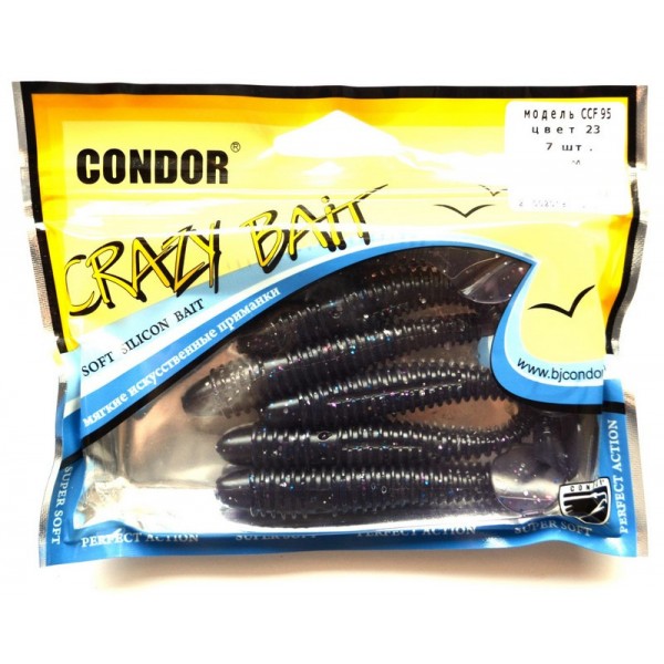 Силиконовая приманка съедобная Condor (Кондор), CCF-95, 95мм, 7шт., цвет № 23