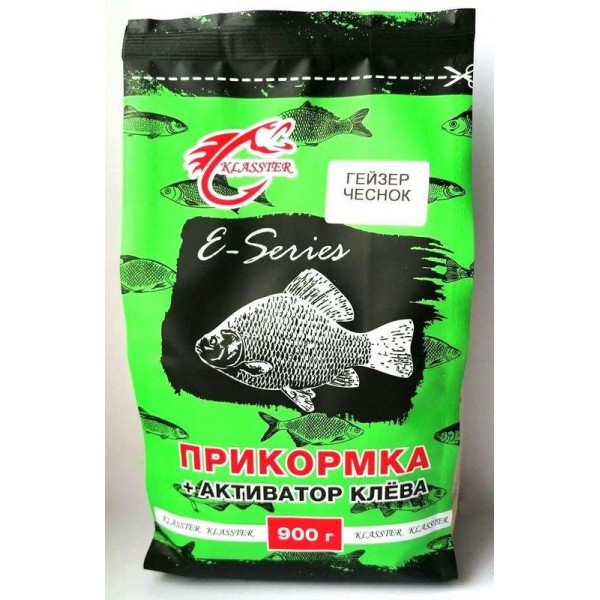 Прикормка для риболовлі KLASSTER E-SERIES 0,9 кг, гейзер-часник Прикормка для риболовлі KLASSTER E-SERIES 0,9 кг, гейзер-часник