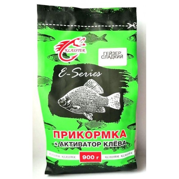 Прикормка для риболовлі KLASSTER E-SERIES 0,9 кг, гейзер-солодкий Прикормка для риболовлі KLASSTER E-SERIES 0,9 кг, гейзер-солодкий