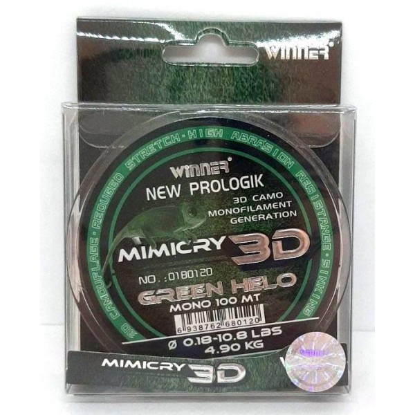 Леска Mimicry 3D Winner, длина 100м., диаметр 0,18мм Леска Mimicry 3D Winner, длина 100м., диаметр 0,18мм