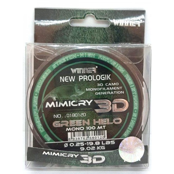 Леска Mimicry 3D Winner, длина 100м., диаметр 0,25мм