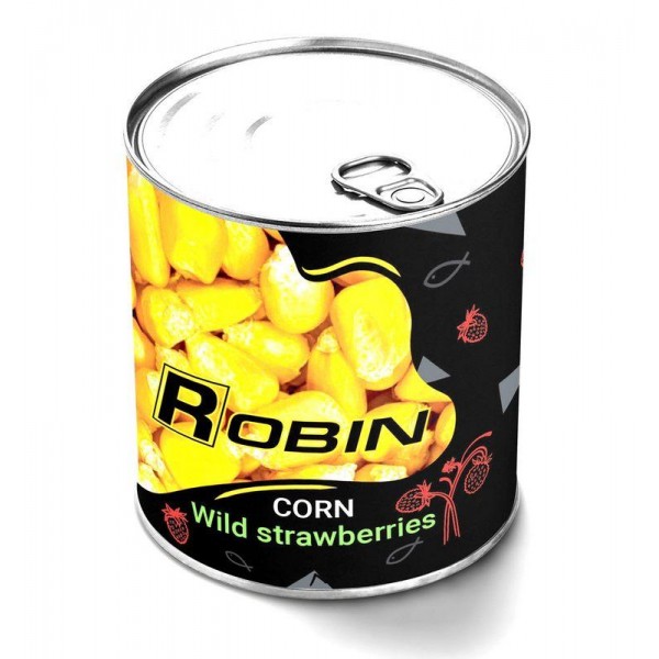 Наживка Кукурудза ROBIN ж/б 200мл., суниця