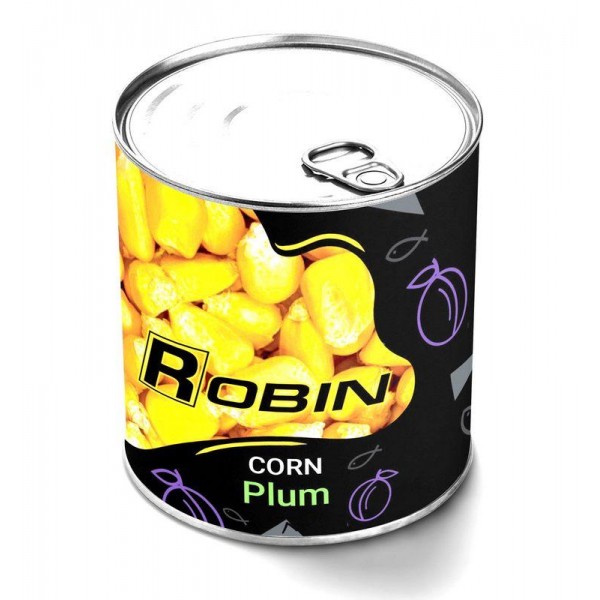 Наживка Кукурудза ROBIN ж/б 200мл., слива Наживка Кукурудза ROBIN ж/б 200мл., слива