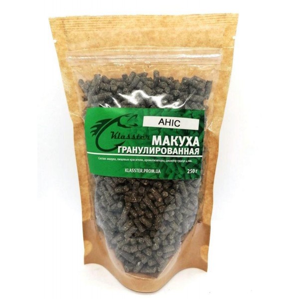 Прикормка макуха KLASSTER гранула Ø 4мм, 250, аніс Прикормка макуха KLASSTER гранула Ø 4мм, 250, аніс
