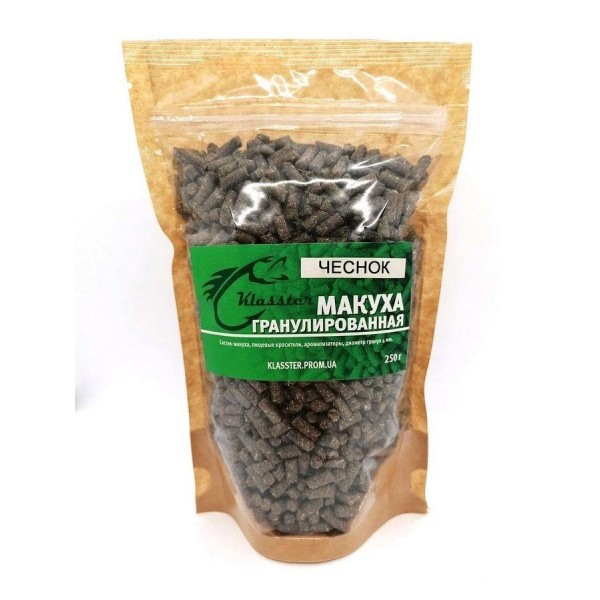 Прикормка макуха KLASSTER гранула Ø 4мм, 250, часник Прикормка макуха KLASSTER гранула Ø 4мм, 250, часник