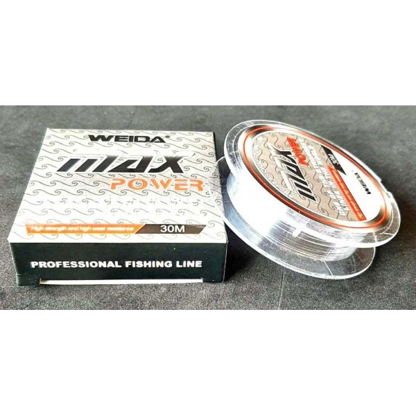 Лісочка для риболовлі Weida Max Power, 30м., діаметр 0,20мм Лісочка для риболовлі Weida Max Power, 30м., діаметр 0,20мм