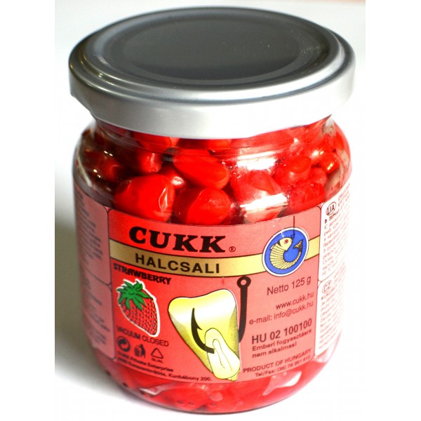 Наживка Сухая кукуруза Cukk, 125г, клубника Наживка Сухая кукуруза Cukk, 125г, клубника
