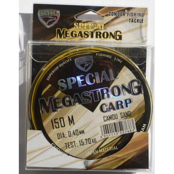 Волосінь Condor MegaStrong Special Carp CAMOU SAND, 150м , діаметр 0,40мм Волосінь Condor MegaStrong Special Carp CAMOU SAND, 150м , діаметр 0,40мм