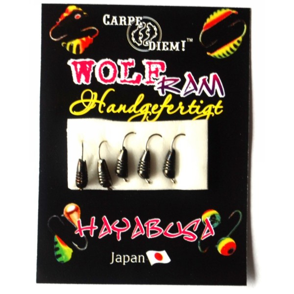 Мормишка Carpe Diem Банан з насічками кр. № 16 5шт Black 3mm 0,4 g 024-030-1