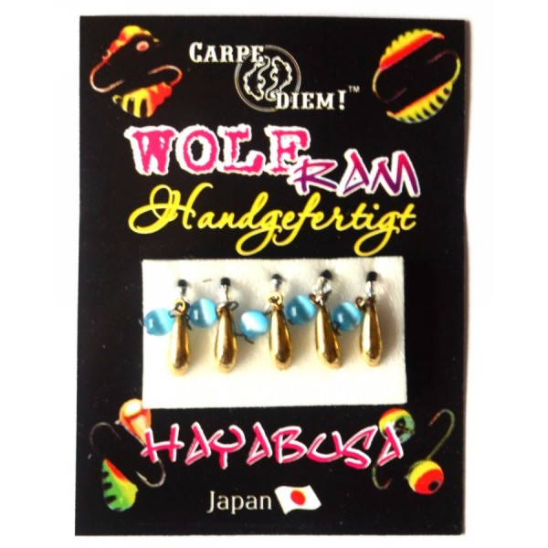 Мормишка Carpe Diem Ризький банан, вольфрамова, кр.№16 5шт Gold CAT eye 2,5 mm 0,4 g 025-025-1