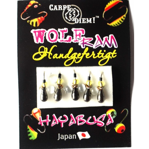 Мормышка вольфрамовая Carpe Diem Капля с ушком кр. № 16 5шт Black CAT eye 3mm 0,4g 016-030-1