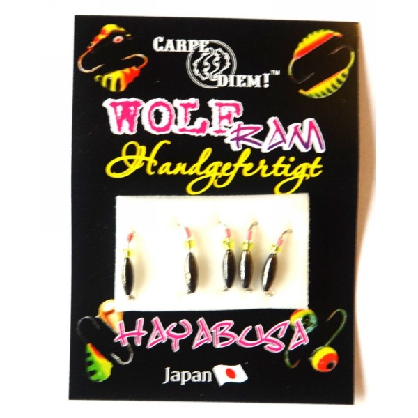 Мормишка вольфрамова Carpe Diem Оливка кр.№ 16 5шт Black 6,0* 2mm 0,2 g 036-026-1