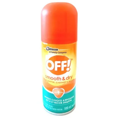 Аерозоль от комарив Off Smooth-Dry, 100мл