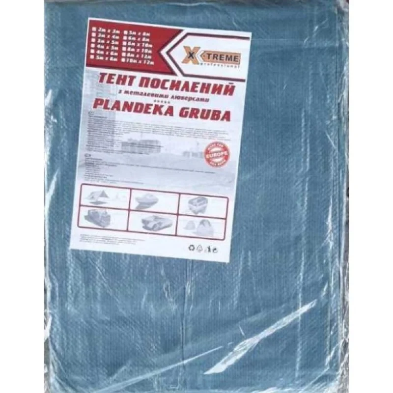 Тент універсальний сірий, щільність 90г/м.кв, 2 Х 3м