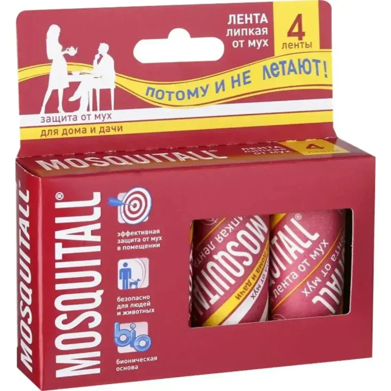 Липка стричка для мух Mosquitall, 4шт/уп