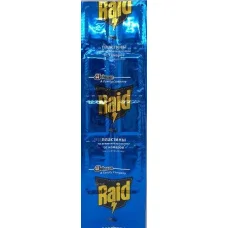 Пластина от комарив на алюминиевий основи Raid без запаху, 10шт/уп