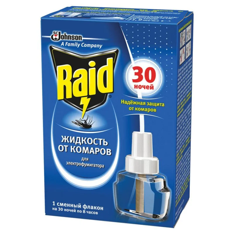 Ридина для фумигатора Raid 30 ночей