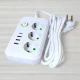 Мережевий фільтр з вимикачем Power Socket F015 на 3 розетки, 3 USB, 1 Type-C, 2500W, довжина 3м