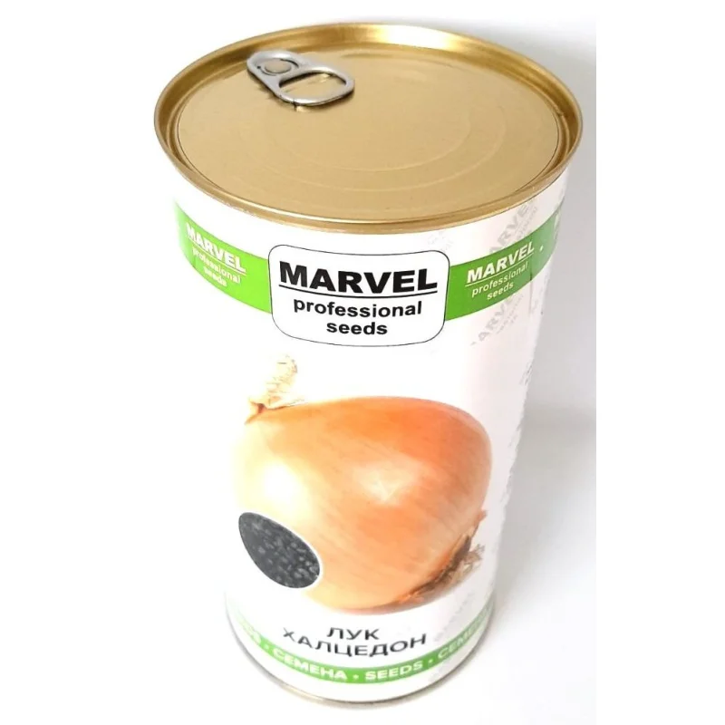 Насіння цибулі Халцедон, Україна, Marvel, банка 500г