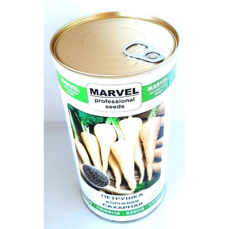 Семена петрушки кореневои Цукрова, Польща, Marvel, банка 500г