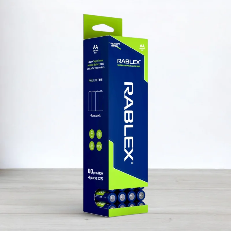 Батарейка лужна Rablex Super Power alkaline LR6, AA, 1,5V, 4шт/уп