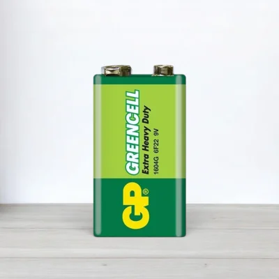 Батарейка сольова GP Greencell крона 6F22, 9V